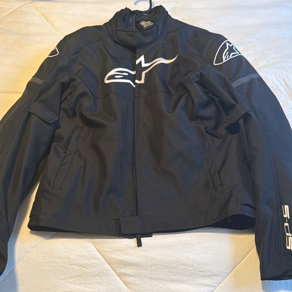 Alpinestars Black Riding Jacket with White Accents
